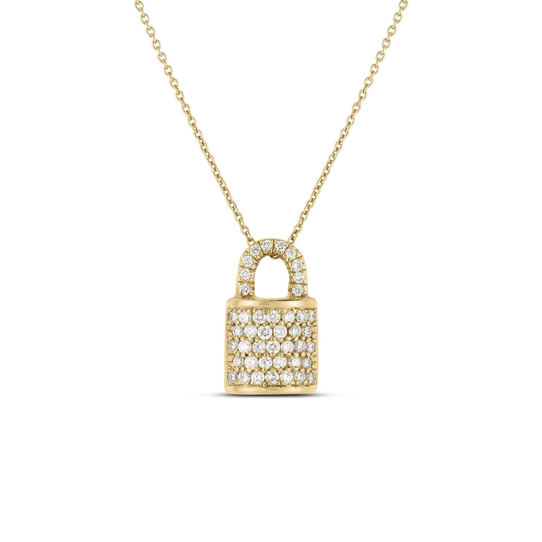 Tiny Treasures Pavé Diamond Lock Necklace