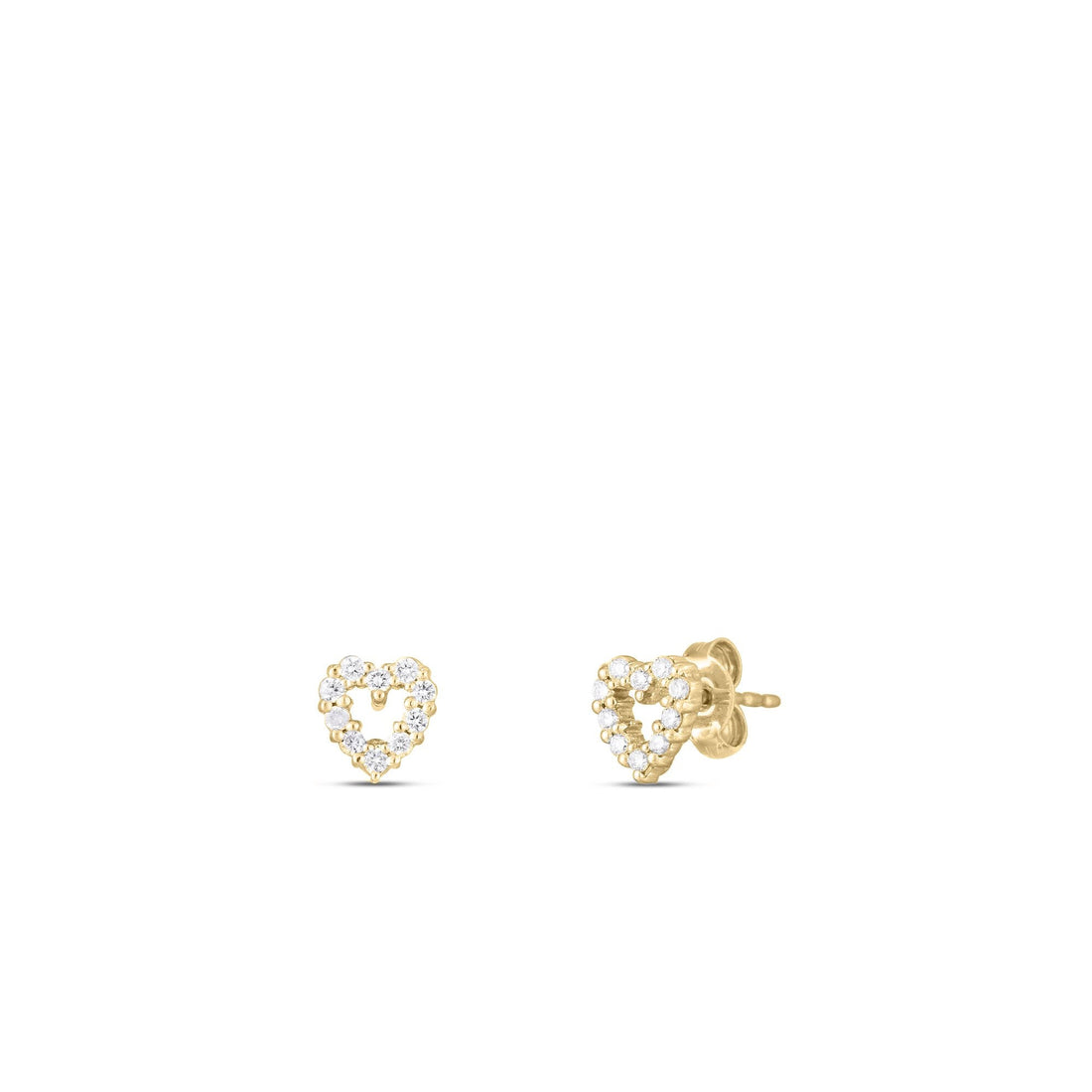 Tiny Treasures Diamond Heart Stud Earrings