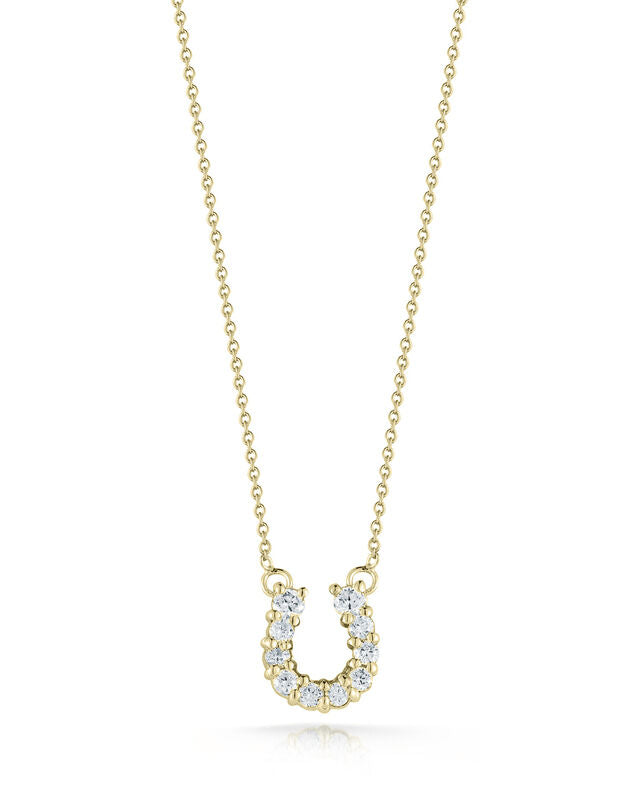 Tiny Treasures Diamond Horseshoe Necklace