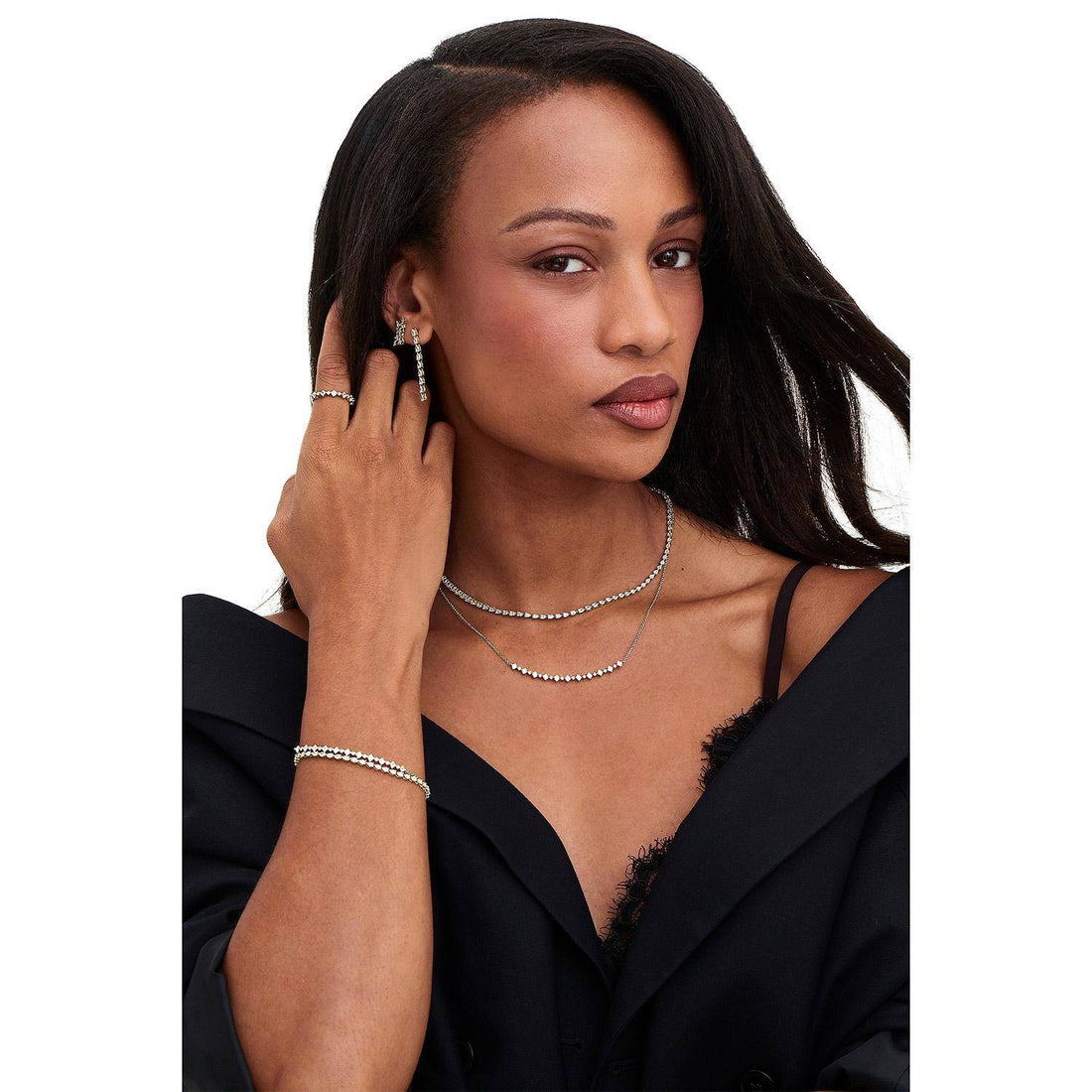 Pear Diamond Drop Earrings in 18k Rose Gold