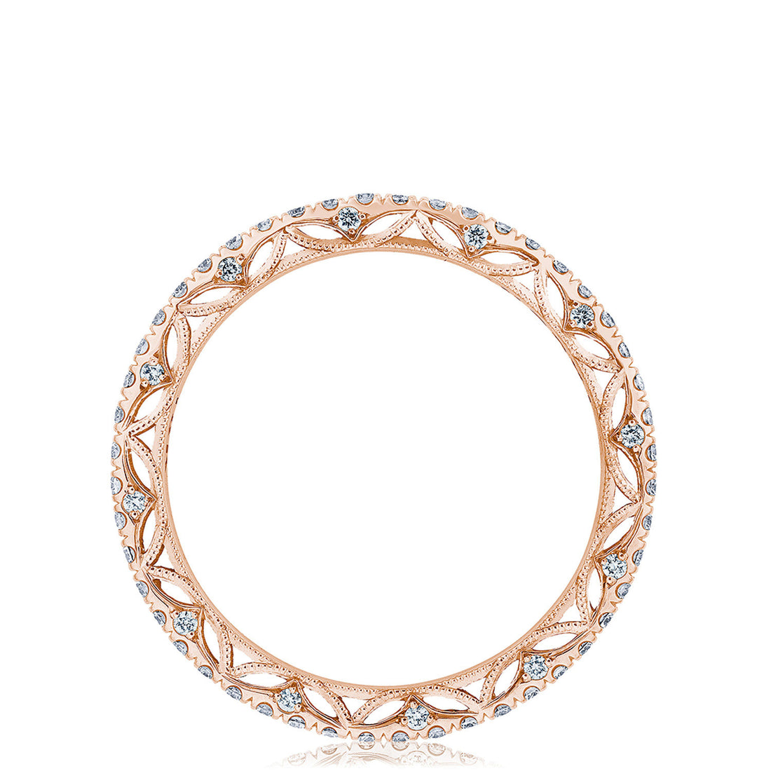 French Pavé Diamond Wedding Band