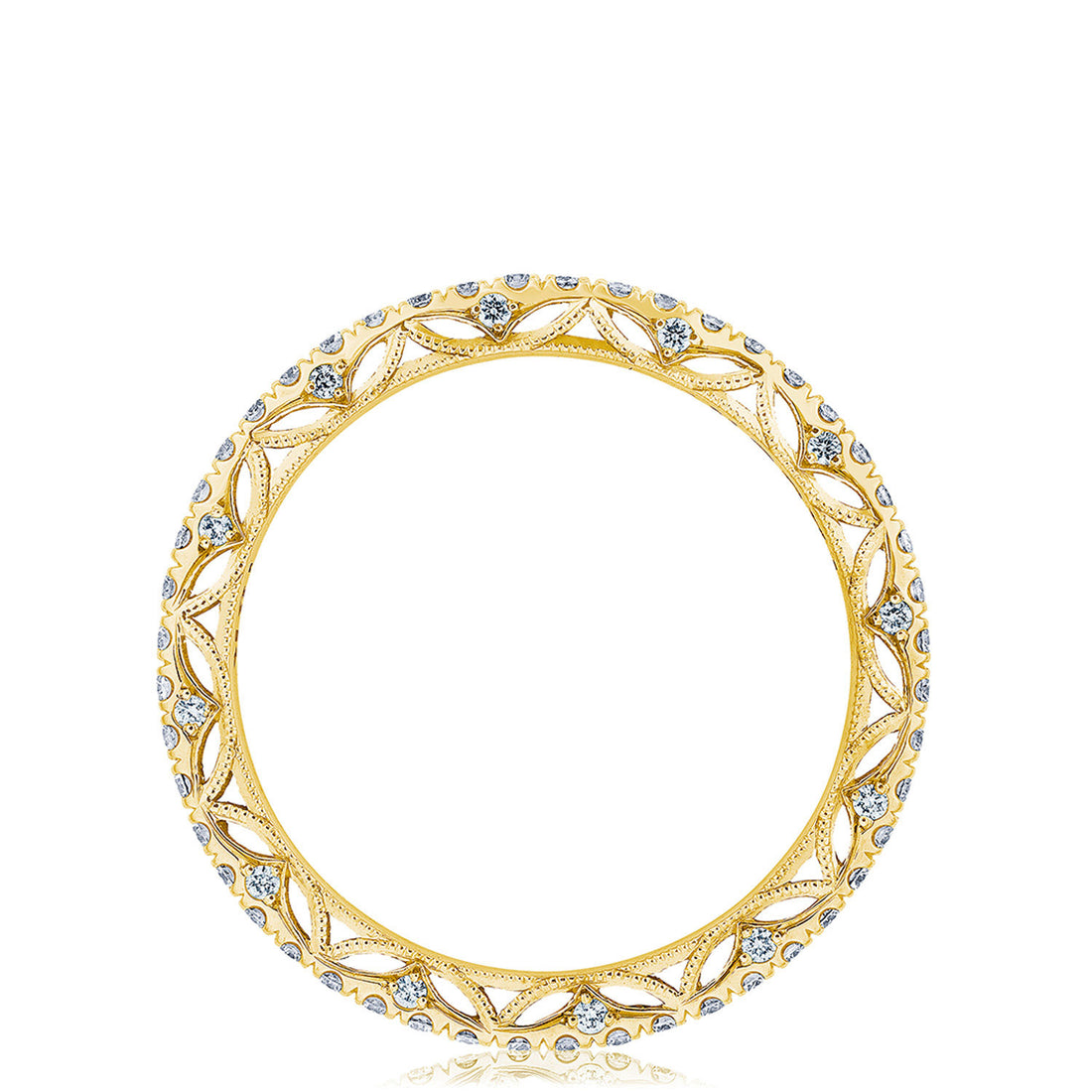 French Pavé Diamond Wedding Band