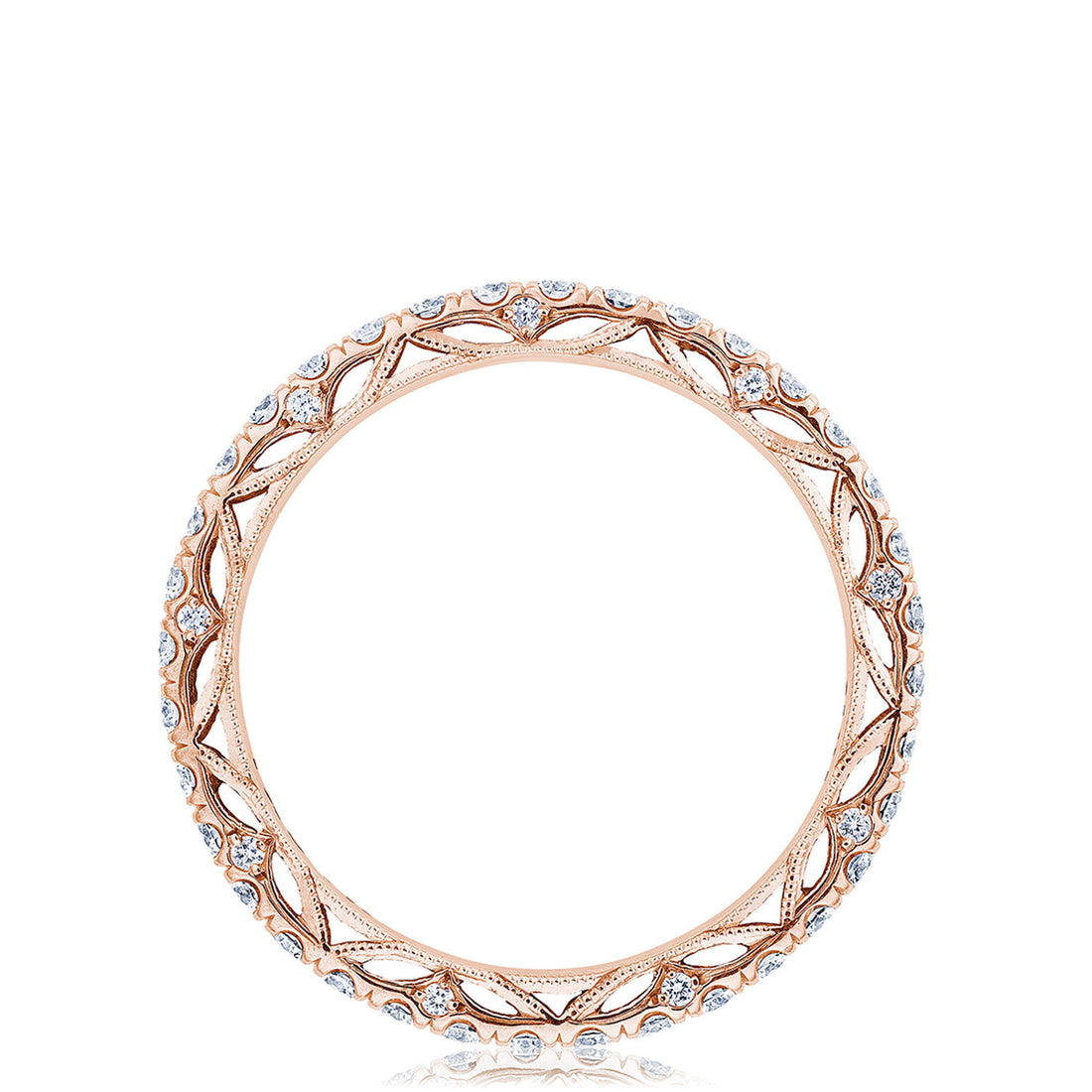 French Pavé Diamond Wedding Band