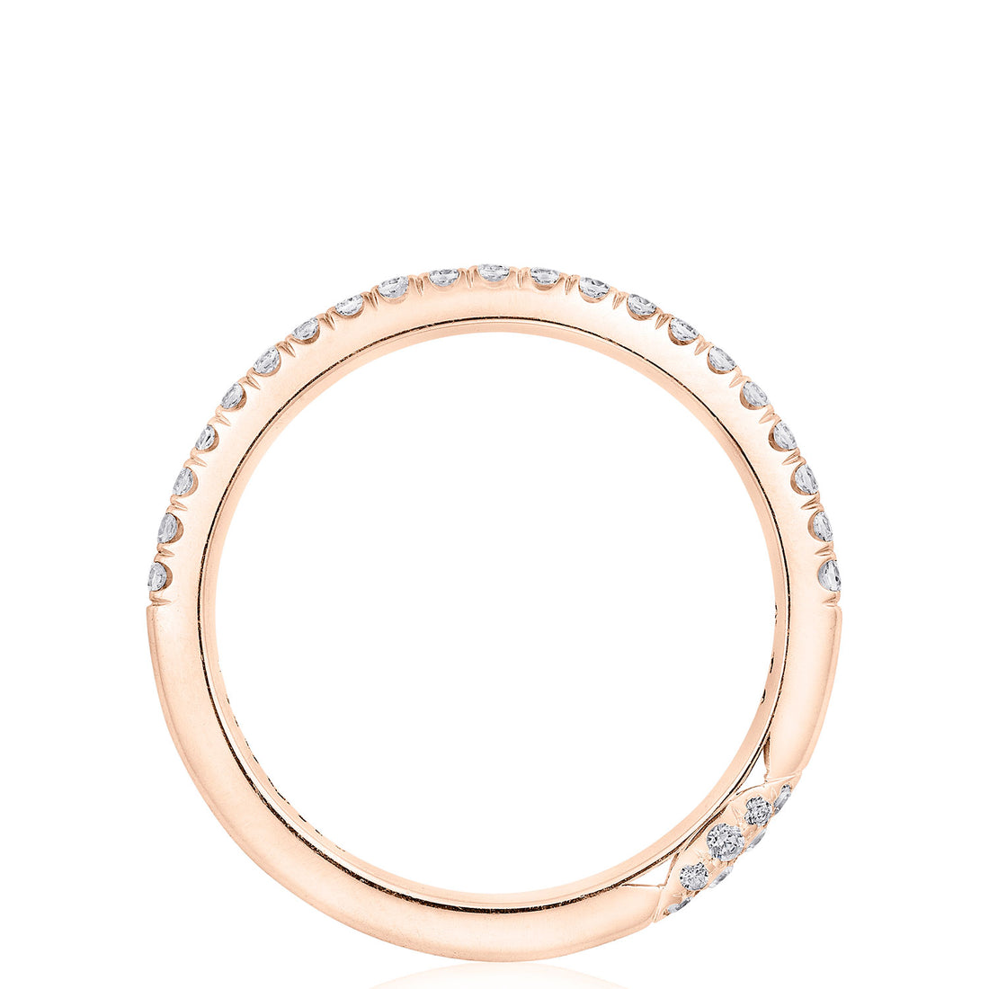 Single Row Pavé Wedding Band