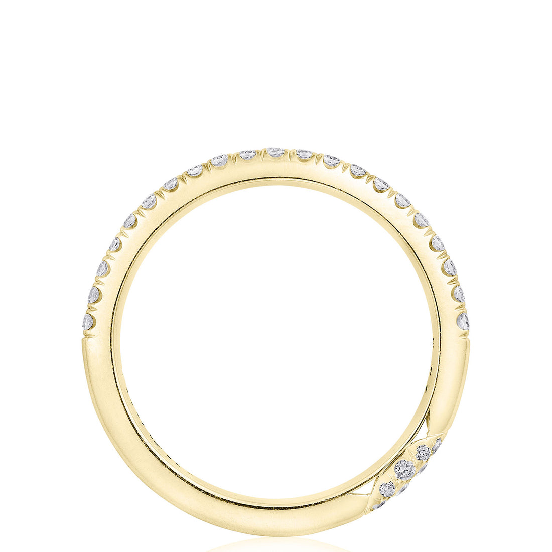 Single Row Pavé Wedding Band