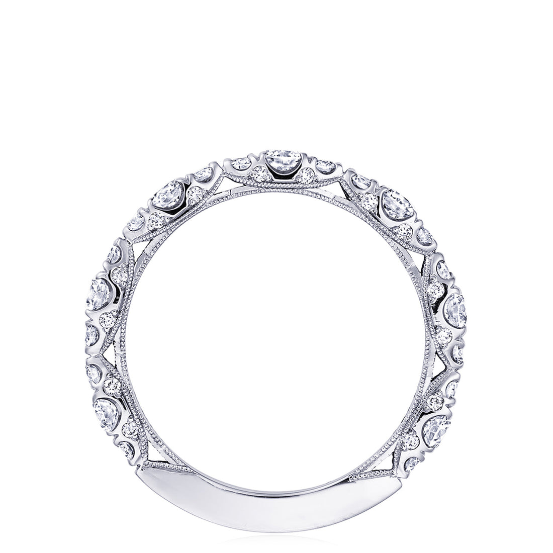 Marquise Shape Design Detail Wedding Band