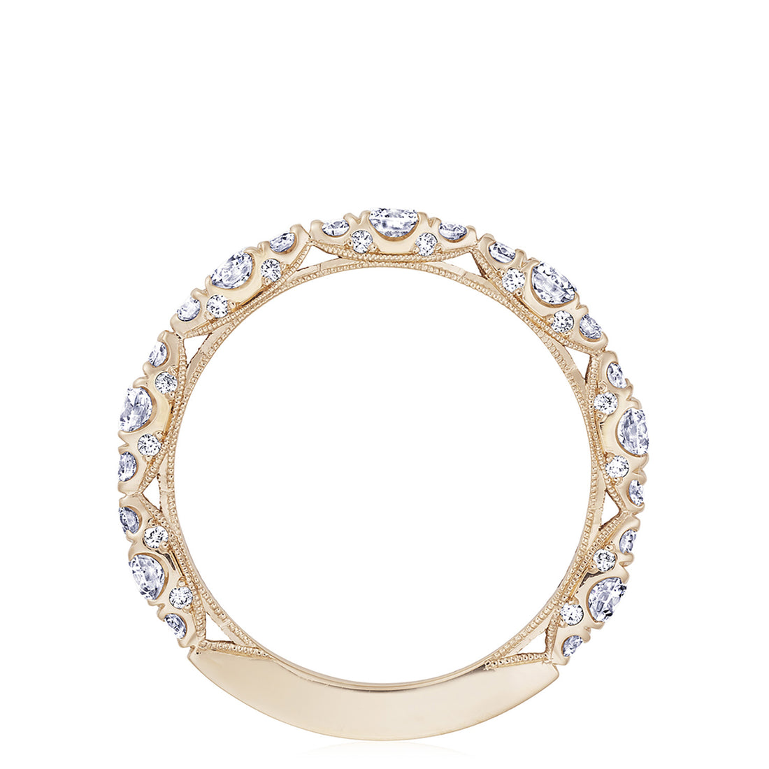 Marquise Shape Design Detail Wedding Band