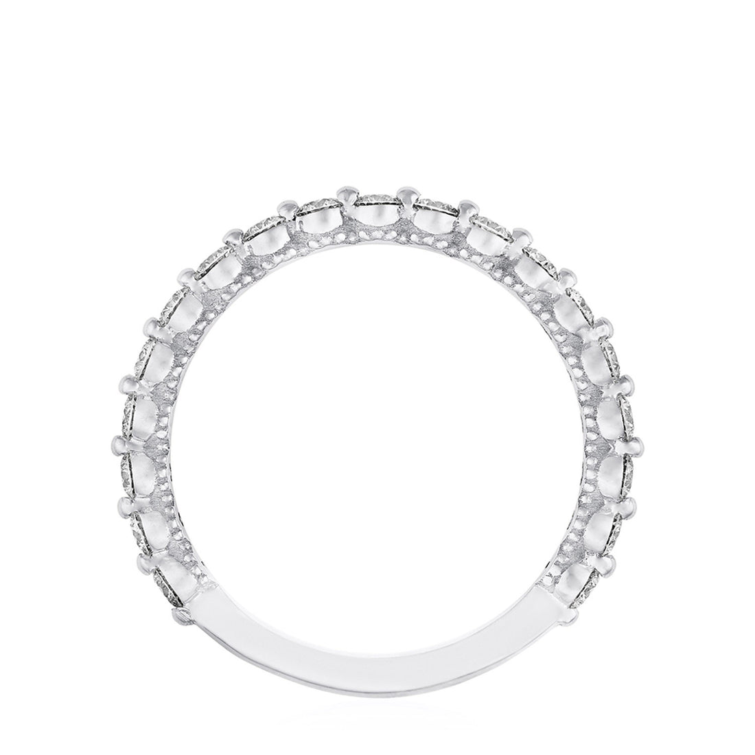 Round Diamond Wedding Band, 2mm