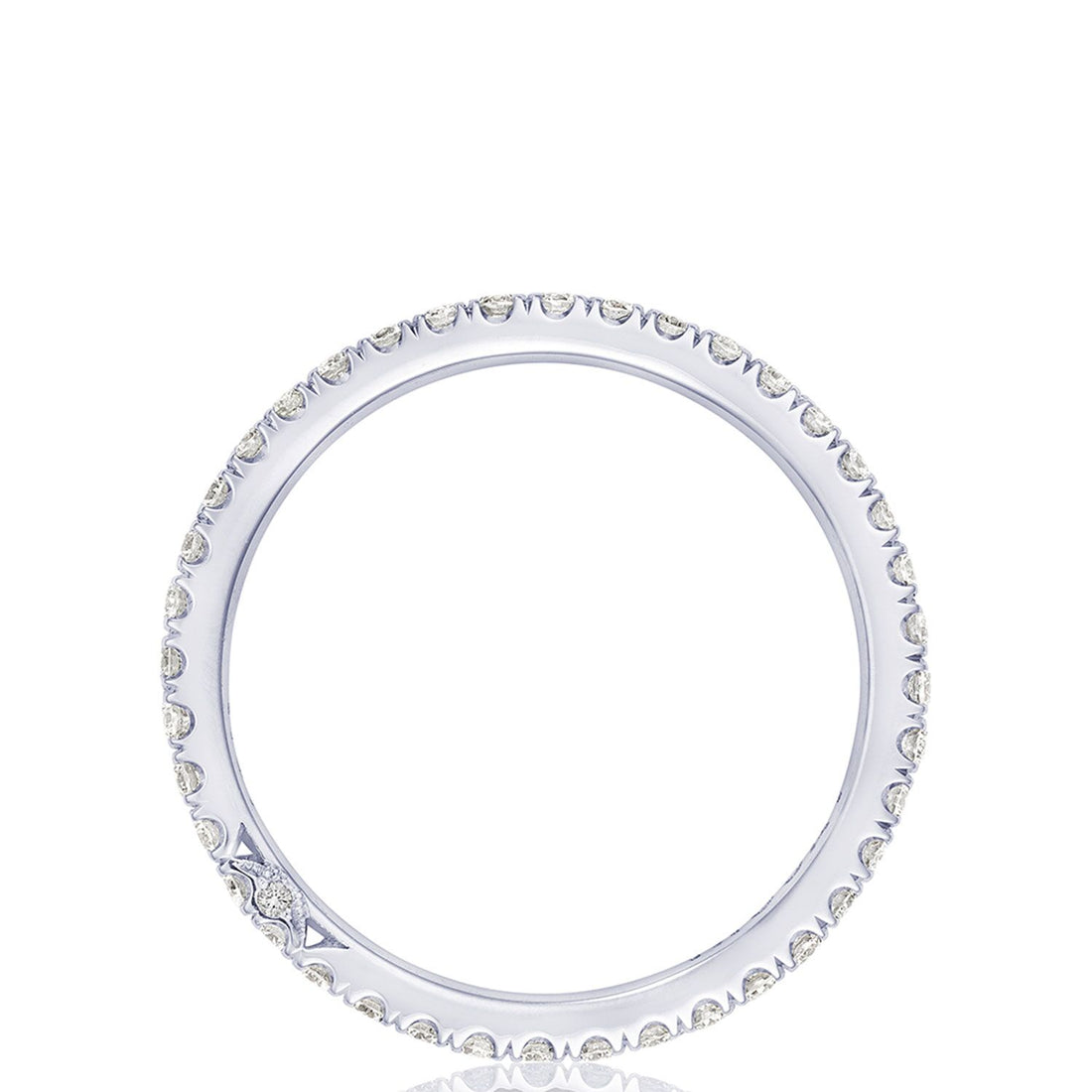 French Pavé Diamond Wedding Band - 2mm