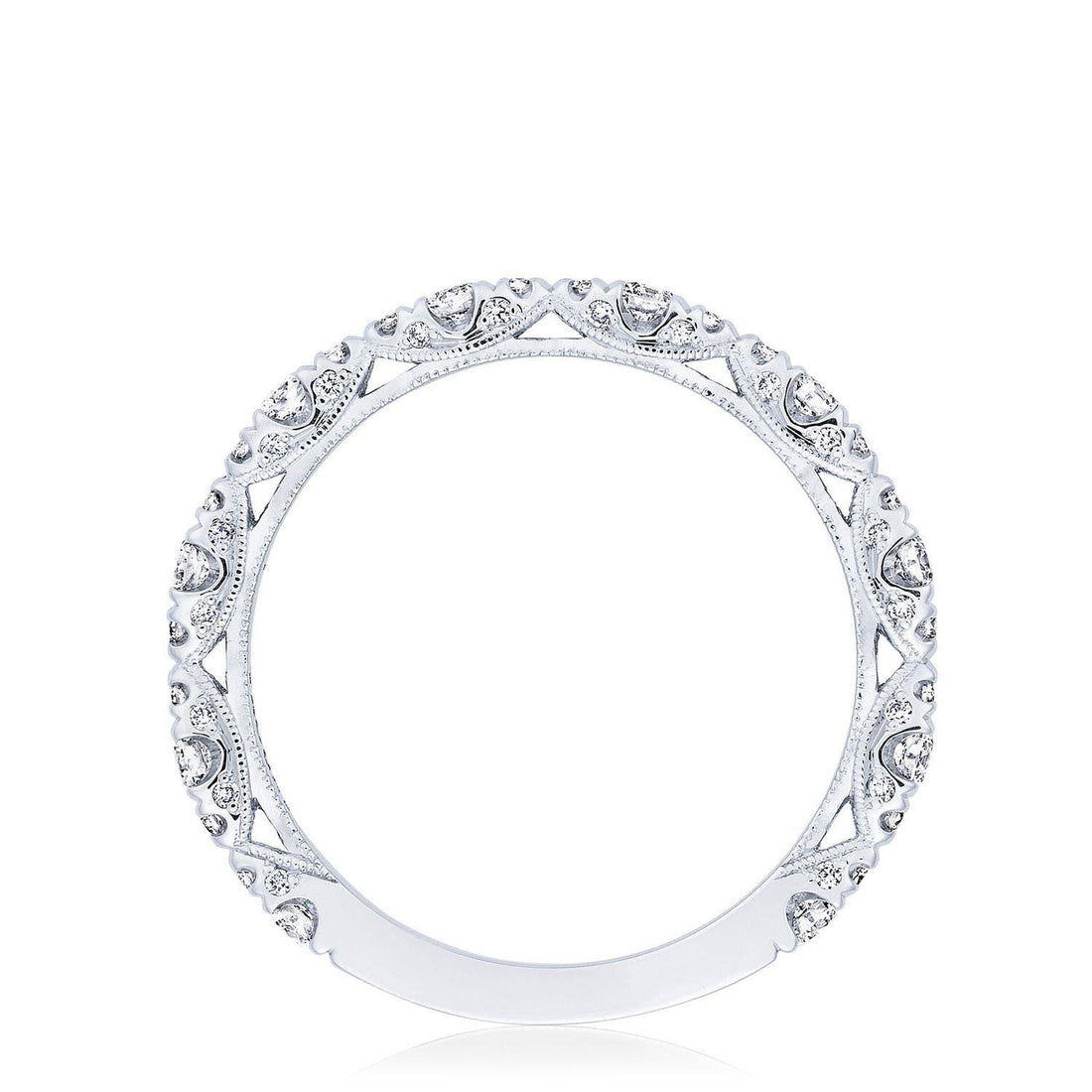 Marquise Shape Design Detail Wedding Band
