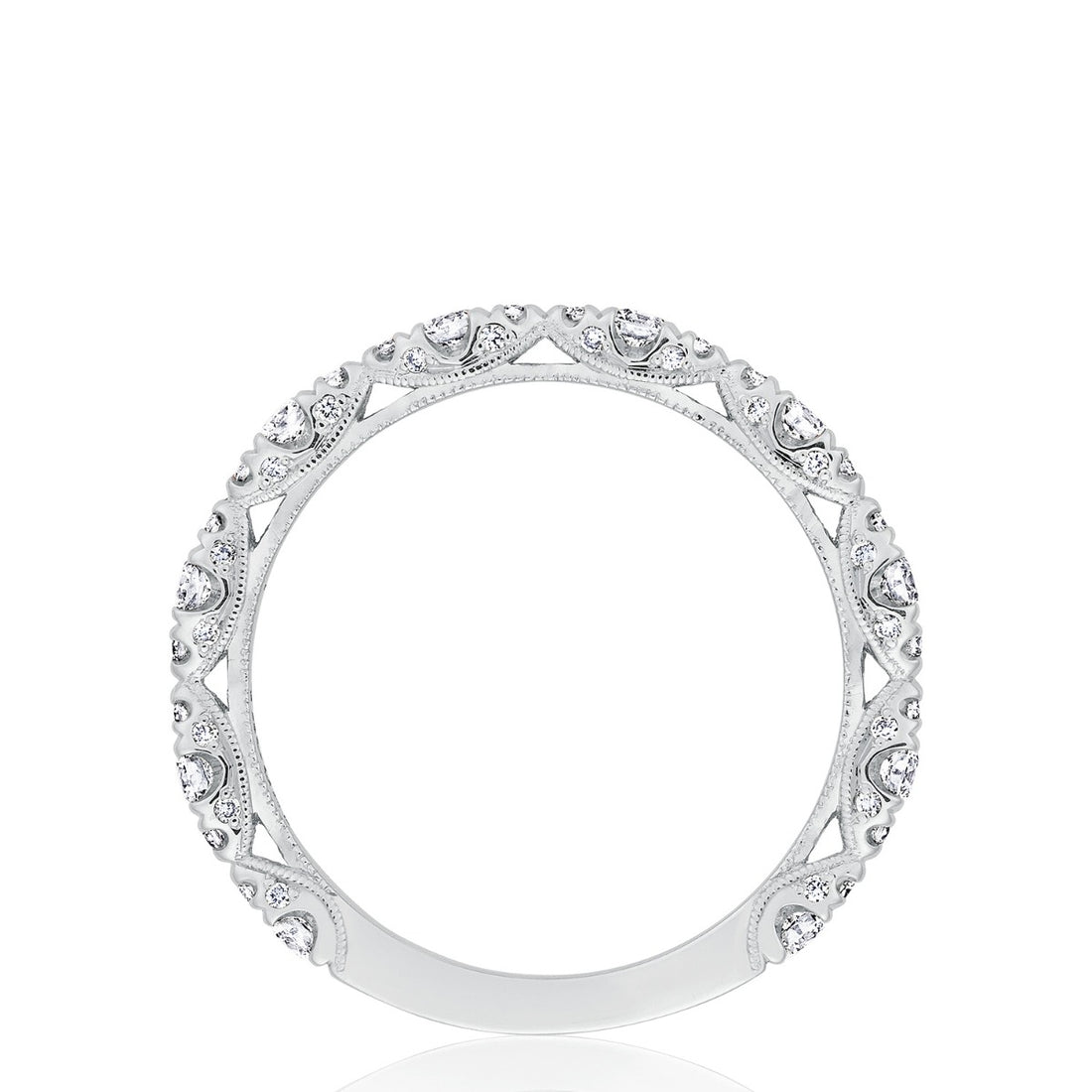 Marquise Shape Design Detail Wedding Band
