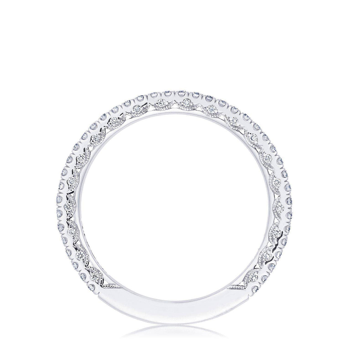 French Pavé Diamond Wedding Band - 1.5mm