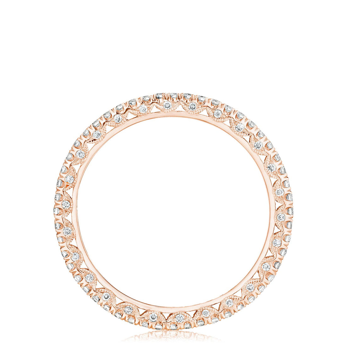 French Pavé Diamond Wedding Band - 1.5mm