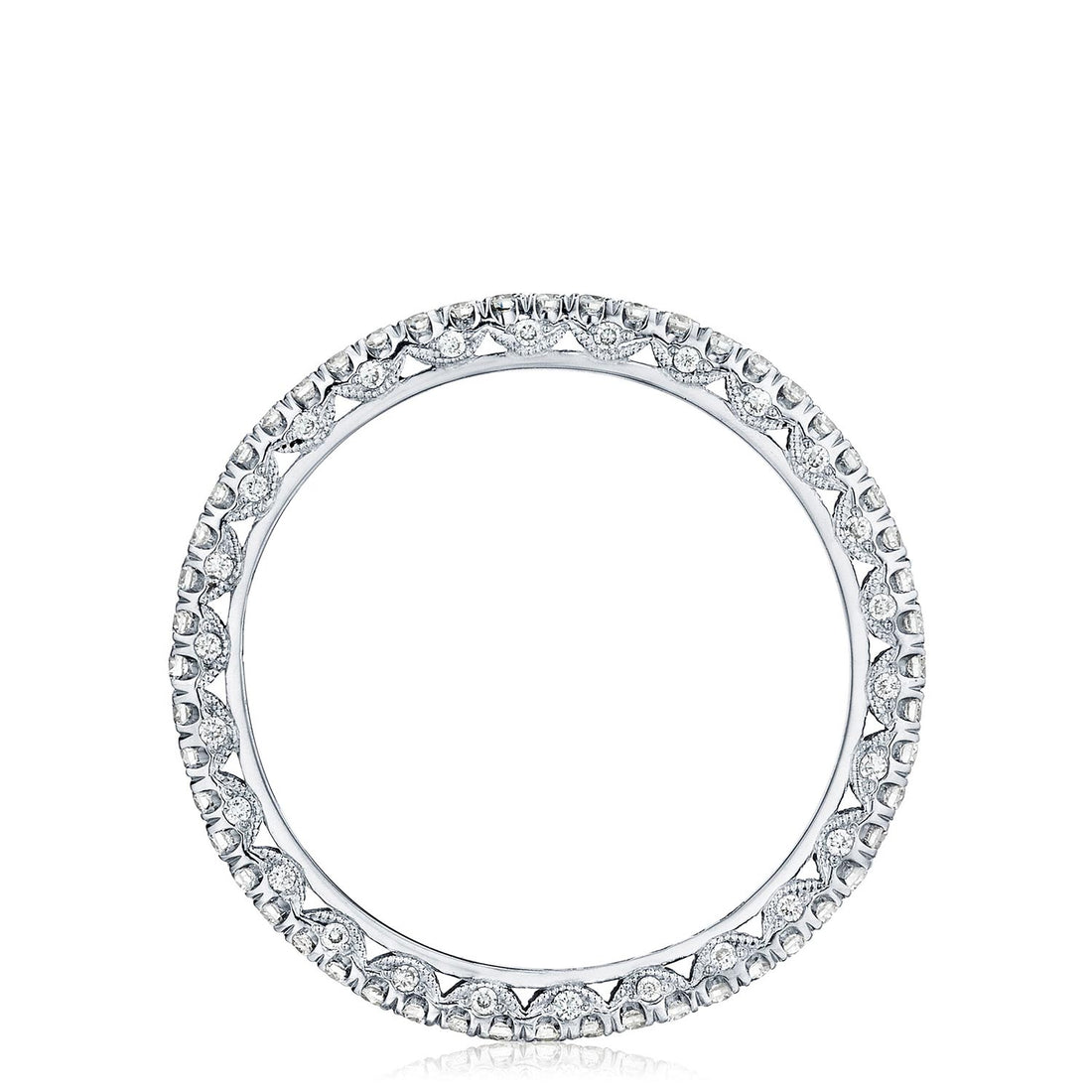 French Pavé Diamond Wedding Band - 1.5mm