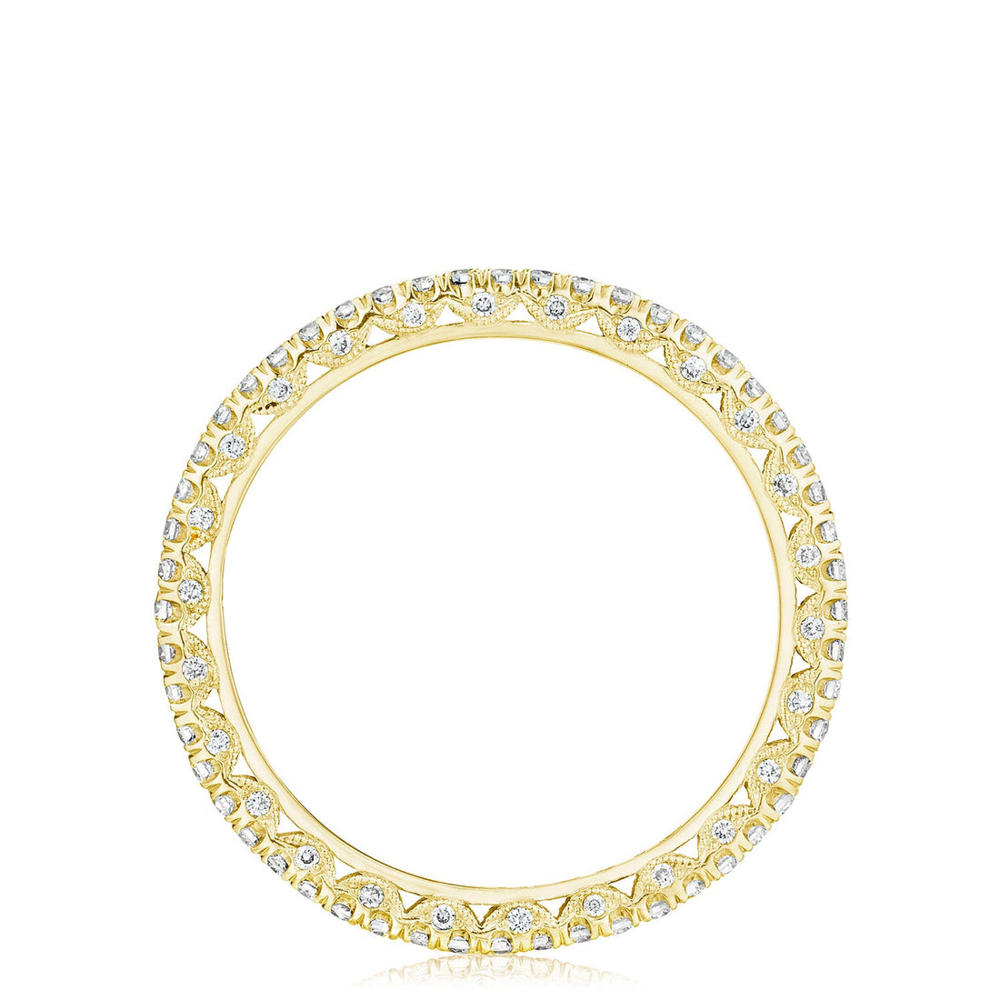 French Pavé Diamond Wedding Band - 1.5mm