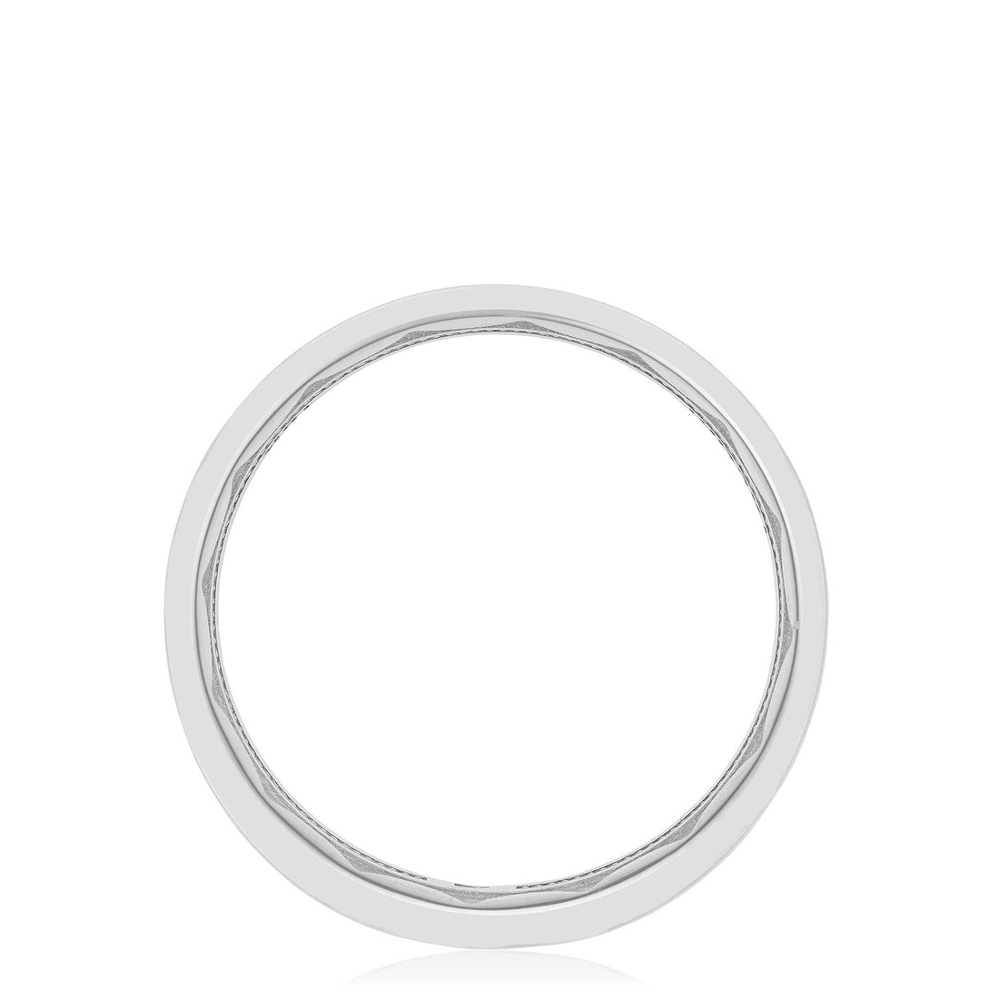 Bezel Set Diamond Wedding Band in Satin Finish