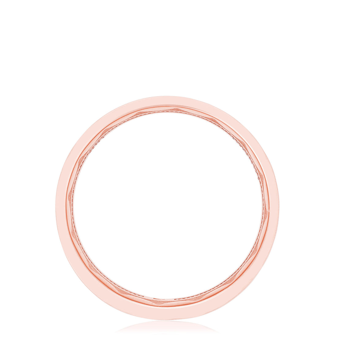 Bezel Set Diamond Wedding Band in Satin Finish