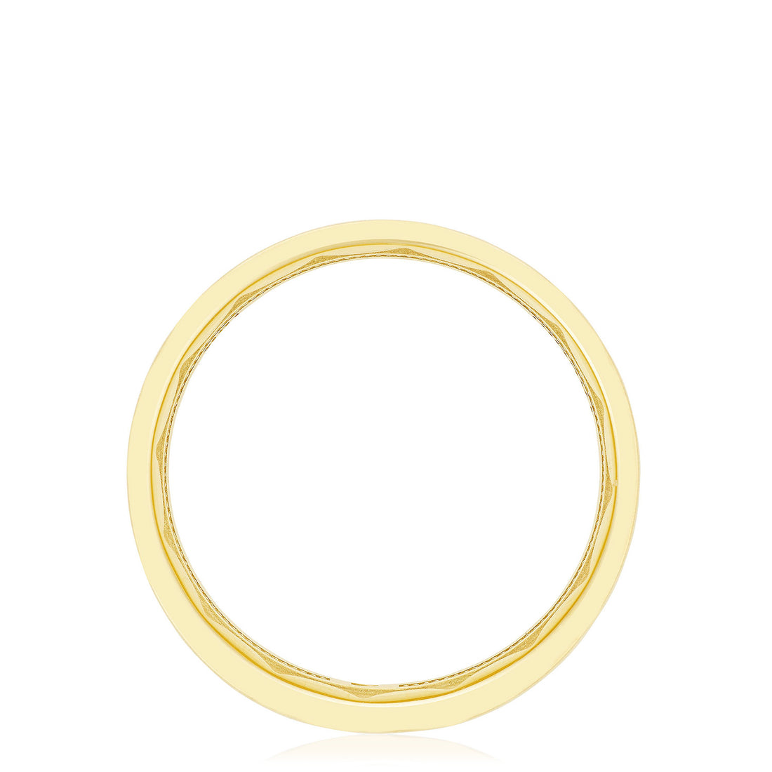 Bezel Set Diamond Wedding Band in Satin Finish