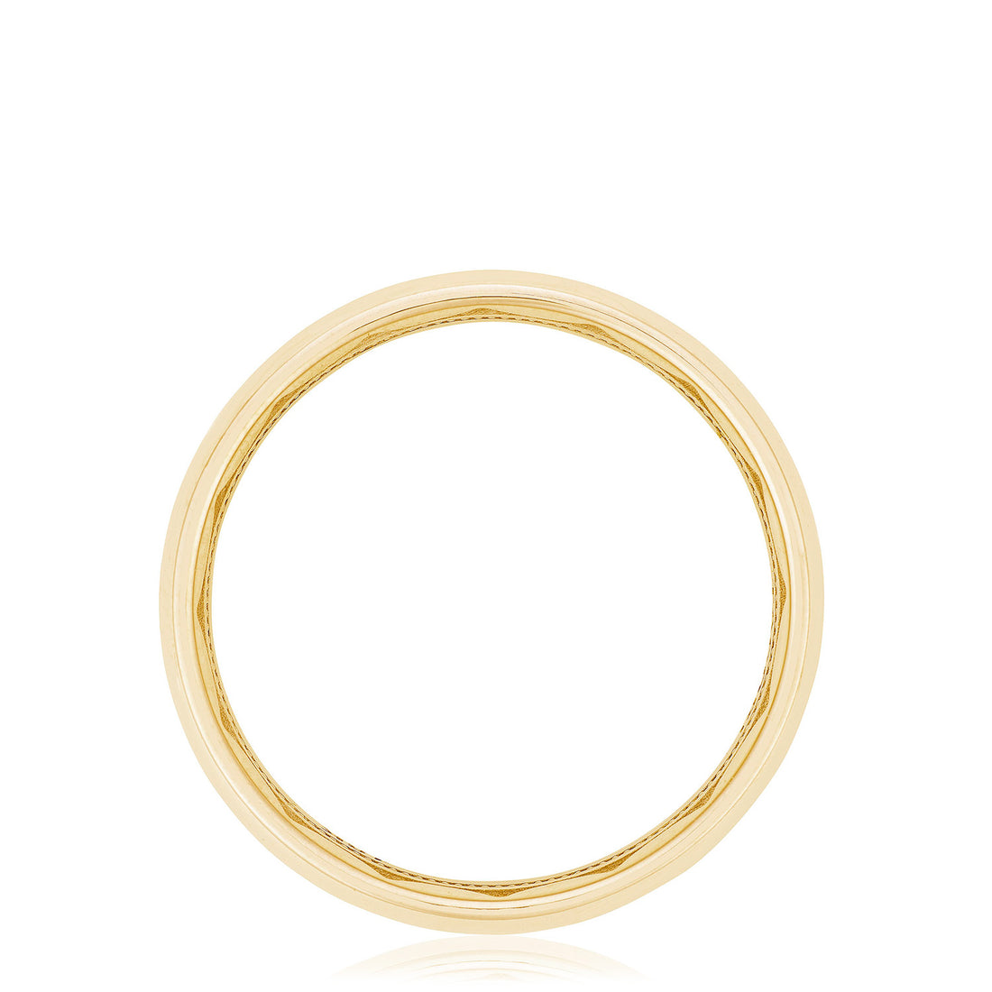 Channel Set Diamond in High Polish Finish Wedding Band