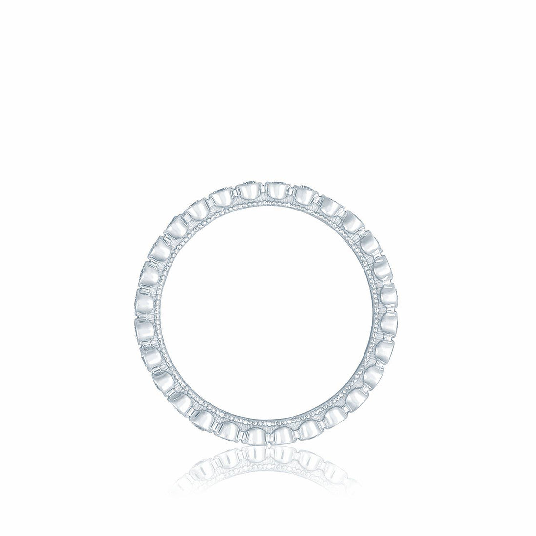 Round Bezel Droplet Wedding Band with Diamond
