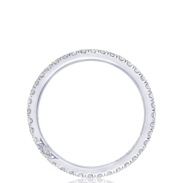 French Pavé Diamond Wedding Band - 1.5mm