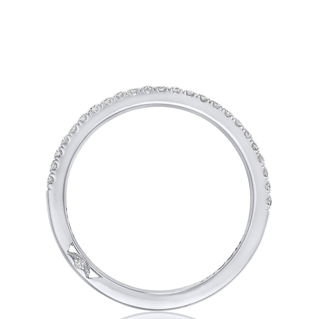 French Pavé Diamond Wedding Band - 1.5mm