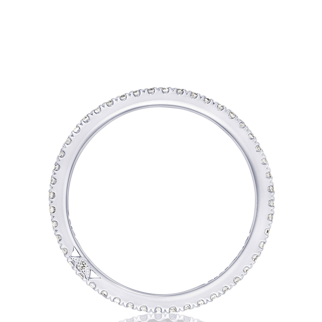 French Pavé Diamond Wedding Band - 1.5mm