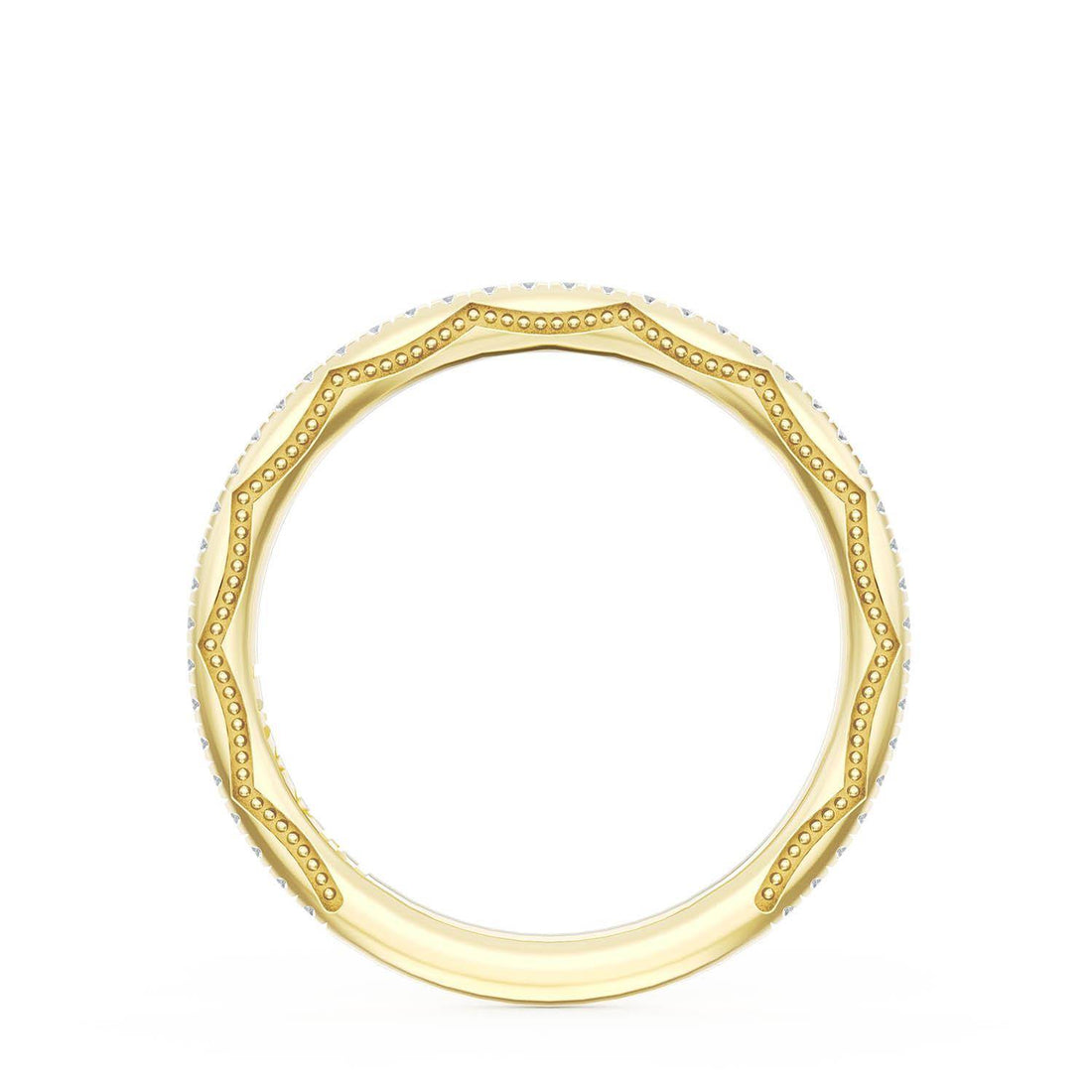 French Pavé Diamond Wedding Band, 1.70mm