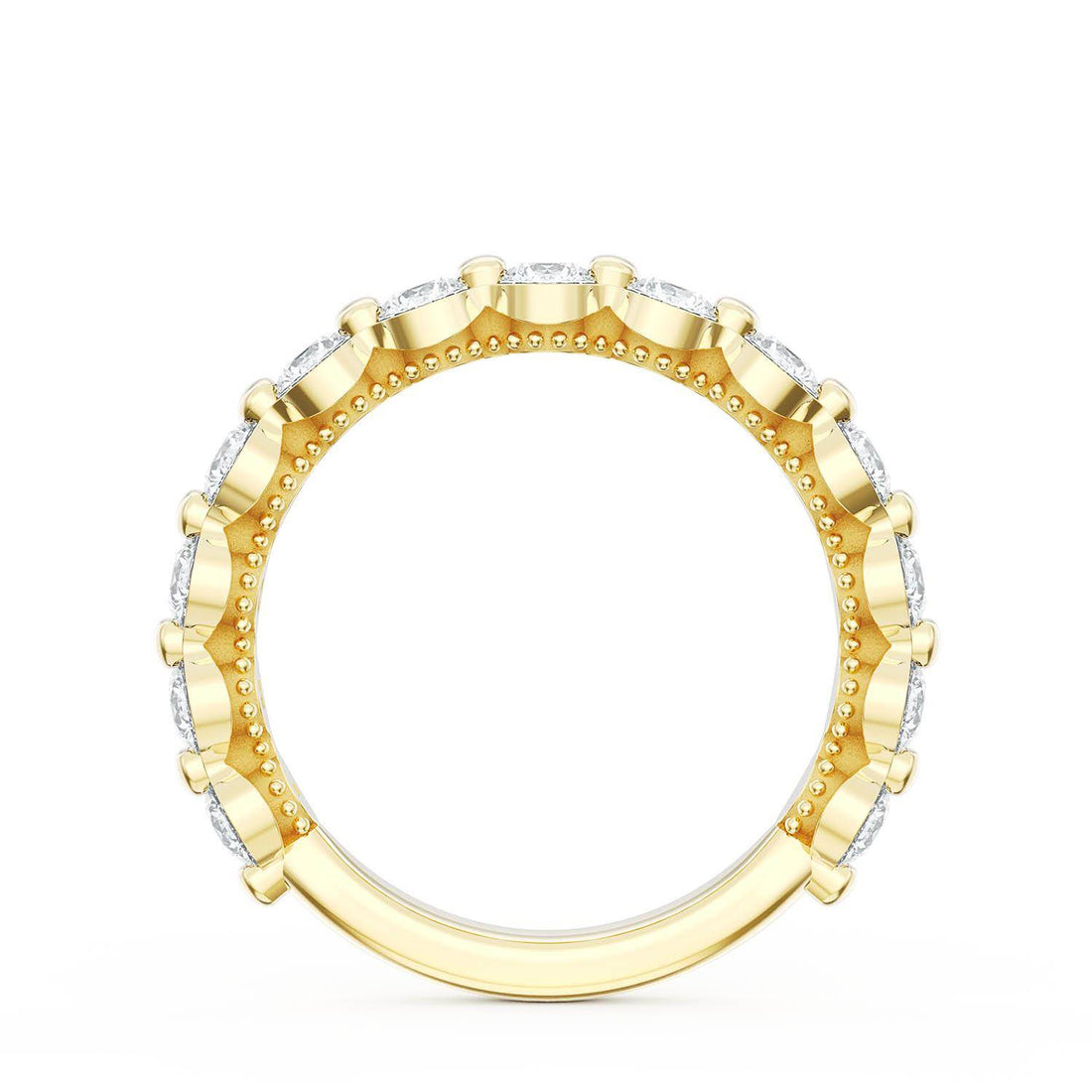Round Diamond Wedding Band, 3.40mm