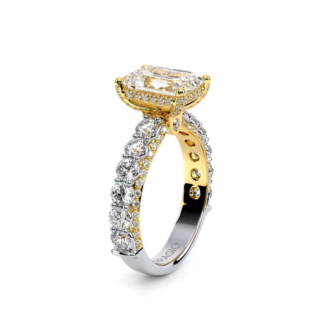 Couture-0489EM30-18K Two Tone Emerald