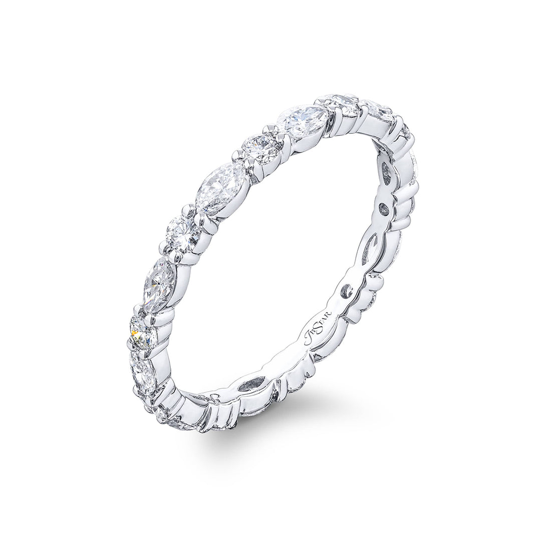 Diamond Eternity Band Marquise & Round 0.95 ctw.