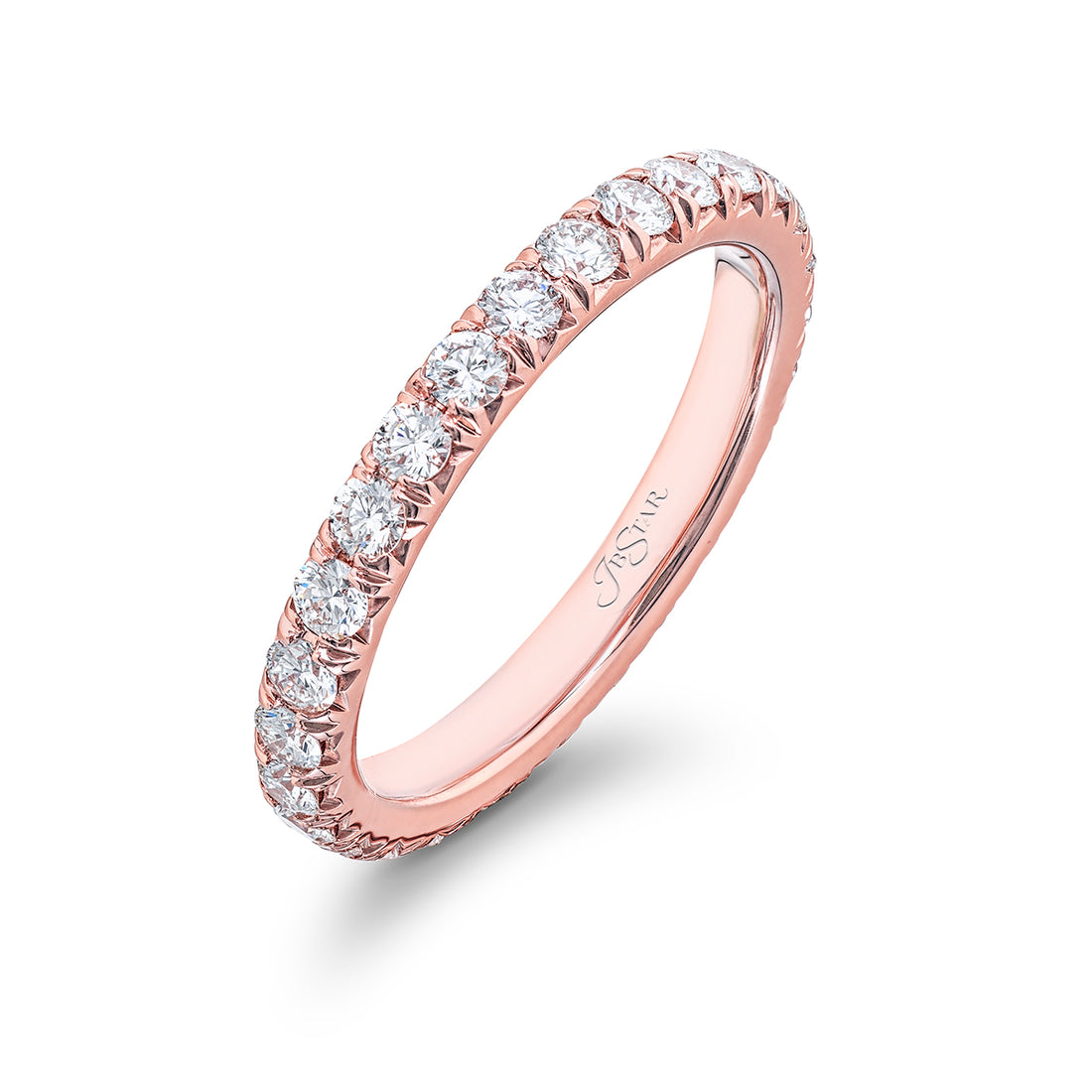 Diamond Eternity Band Round Cut 1.11 ctw. 18K Pink Gold
