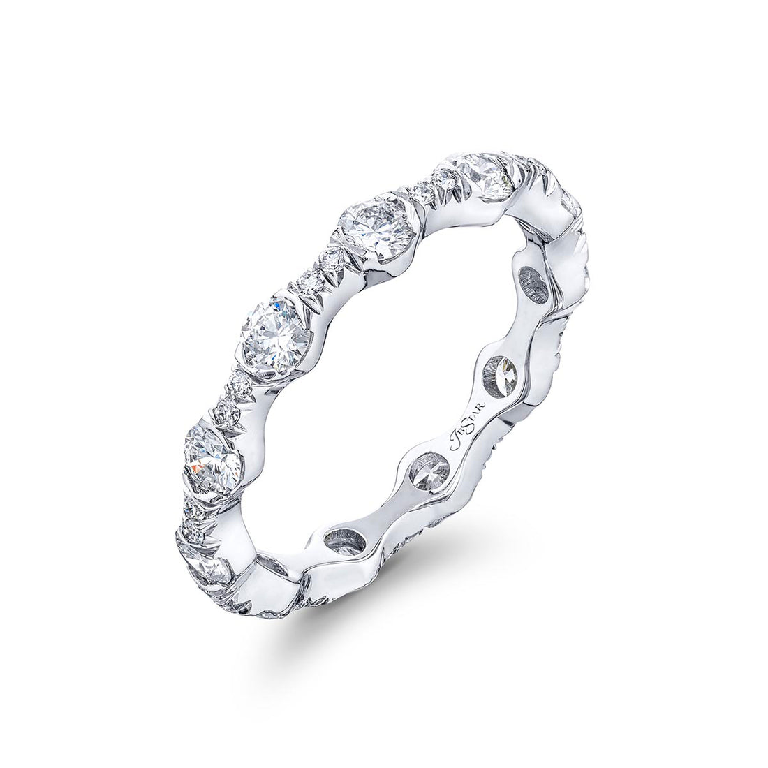 Diamond Eternity Band Round Diamonds Bezel Set 1.16 ctw.
