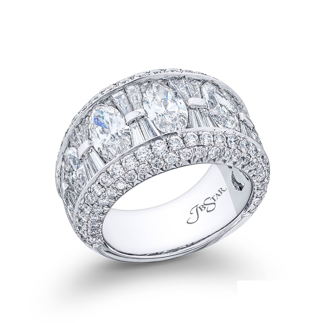 Elegance Elevated: Classic Multi-Row Diamond Band