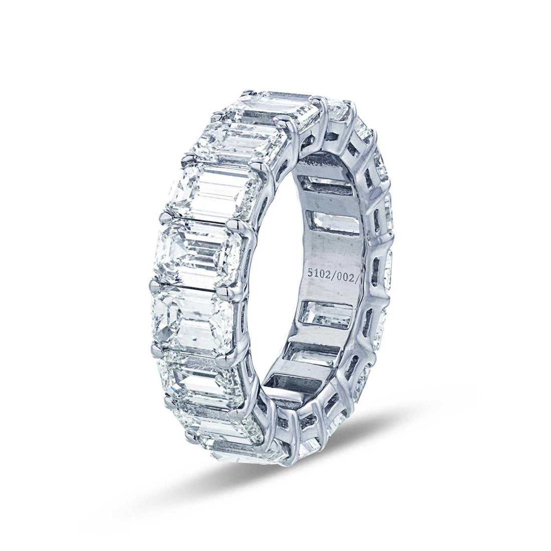 8.9 cwt Emerald Cut Diamond Eternity RingPlatinum
