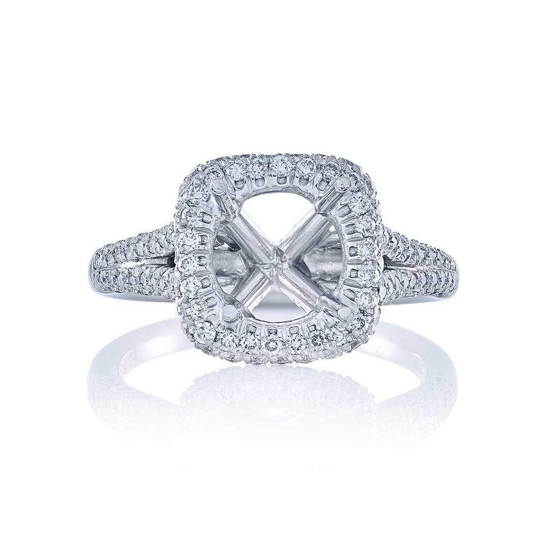 Beautiful diamond semi-mount