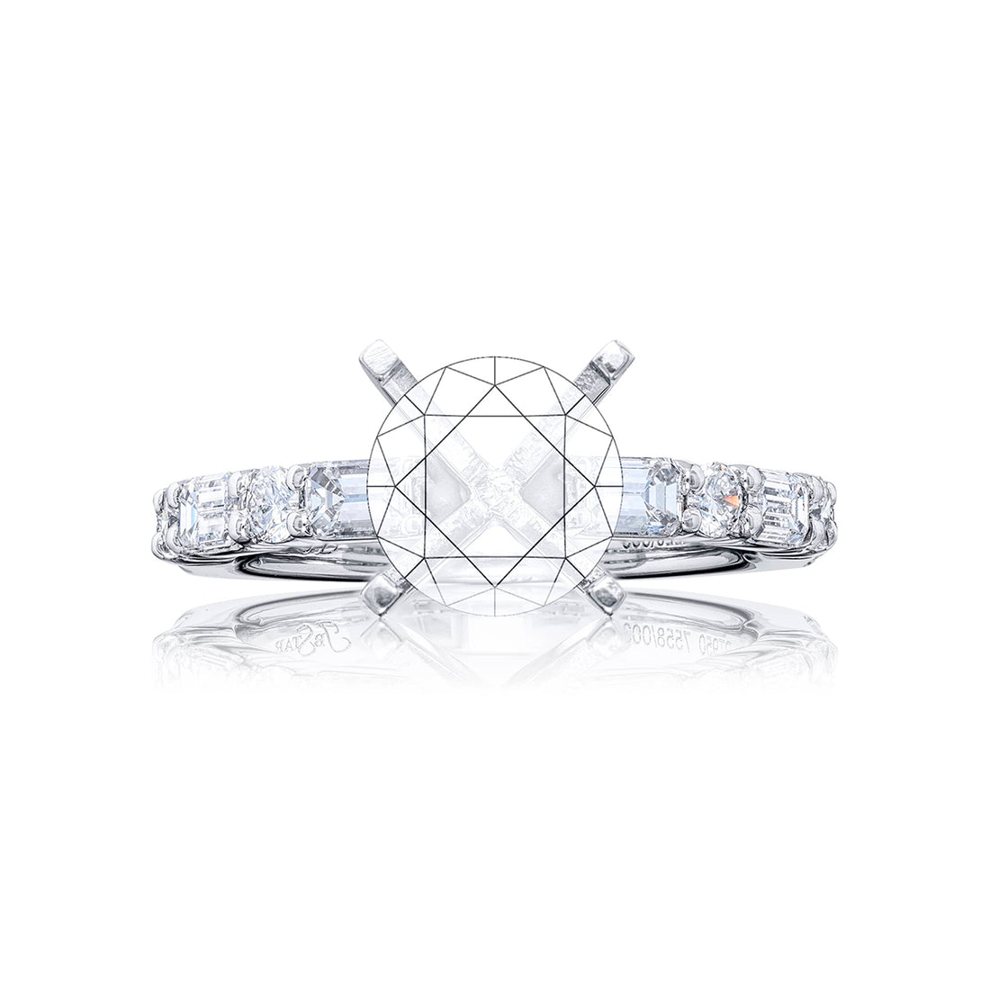 Beautiful diamond semi-mount