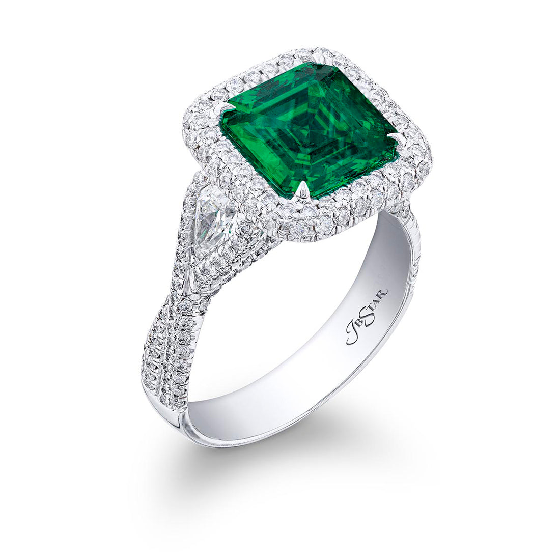 Emerald And Diamond Ring