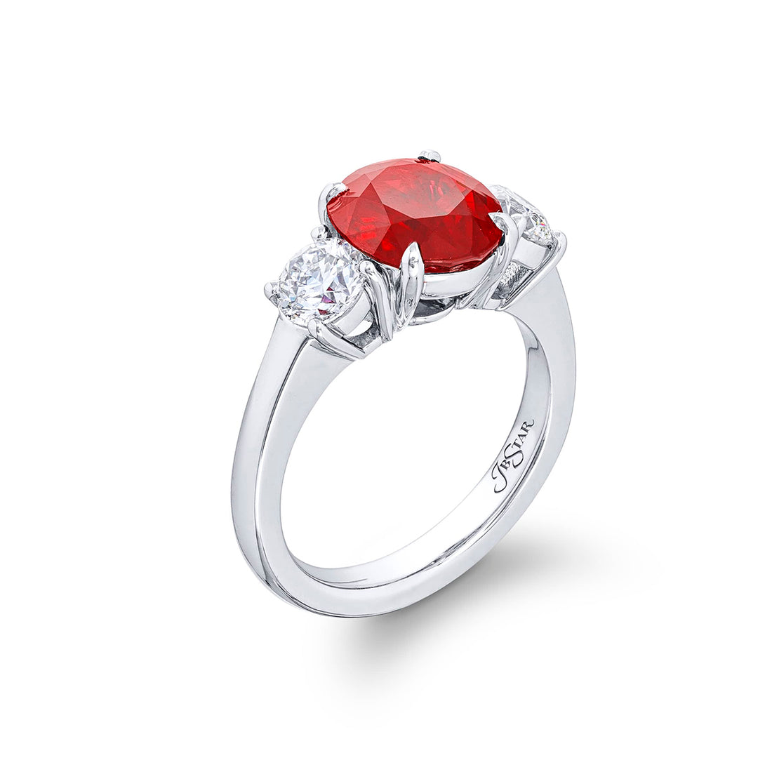 Elegant Ruby And Diamond Ring