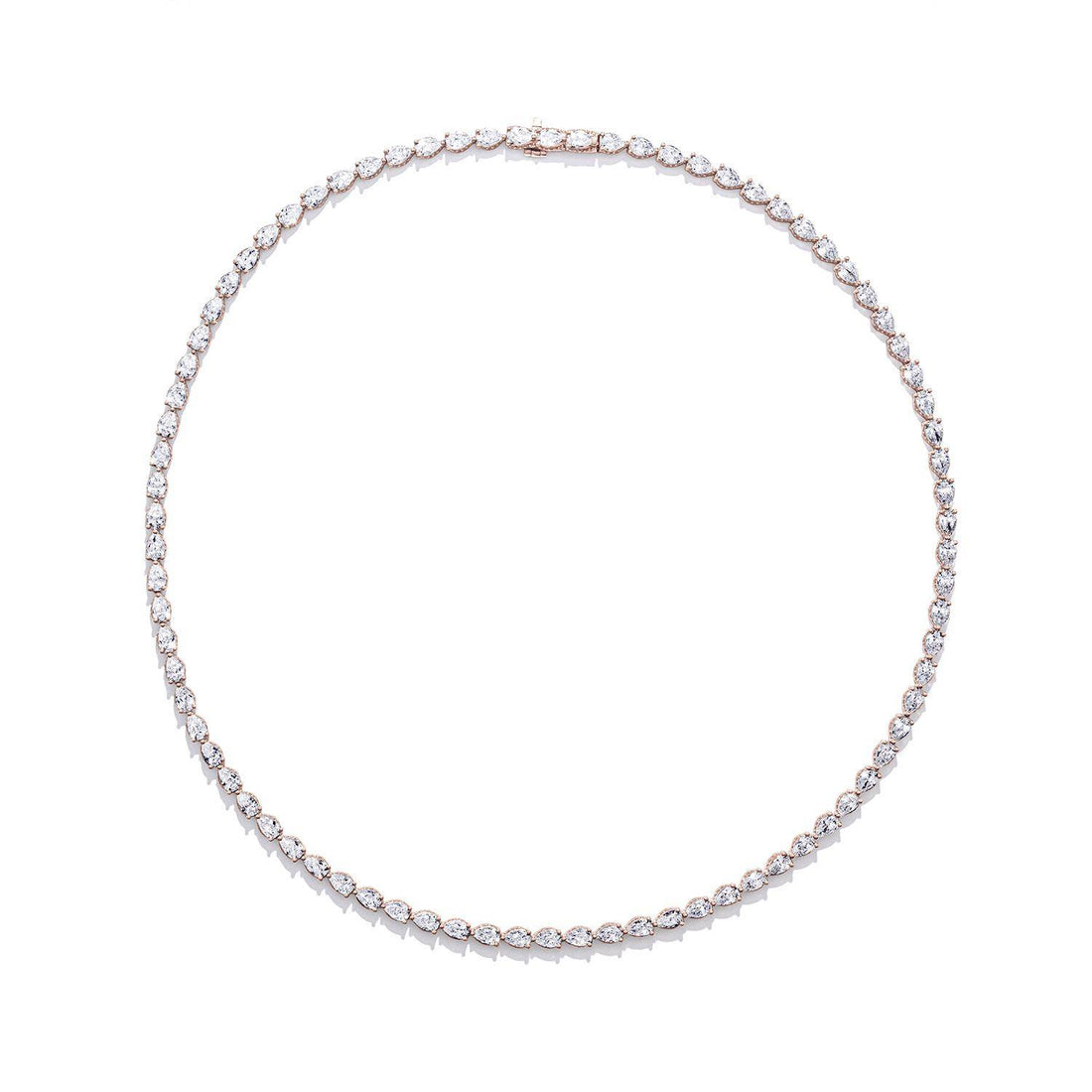 Pear Diamond Tennis Necklace