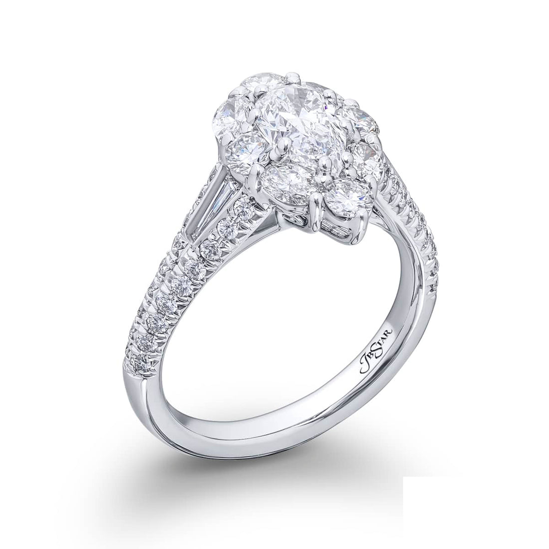0.70 ct. GIA-Certified Pear-Shaped Diamond Ring in Platinum