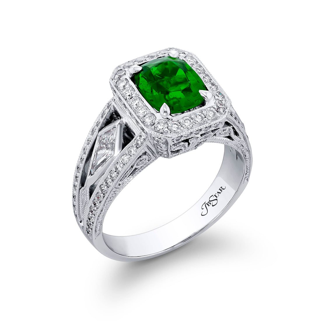 1.20 ct. Certified Colombian Emerald & Diamond Ring in Platinum