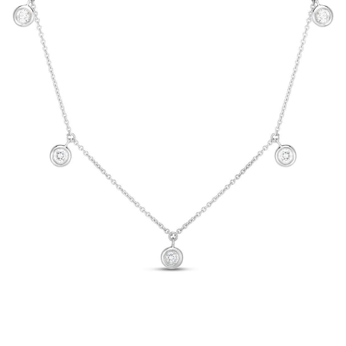 Diamonds By the Inch Dangling Five Station Necklace