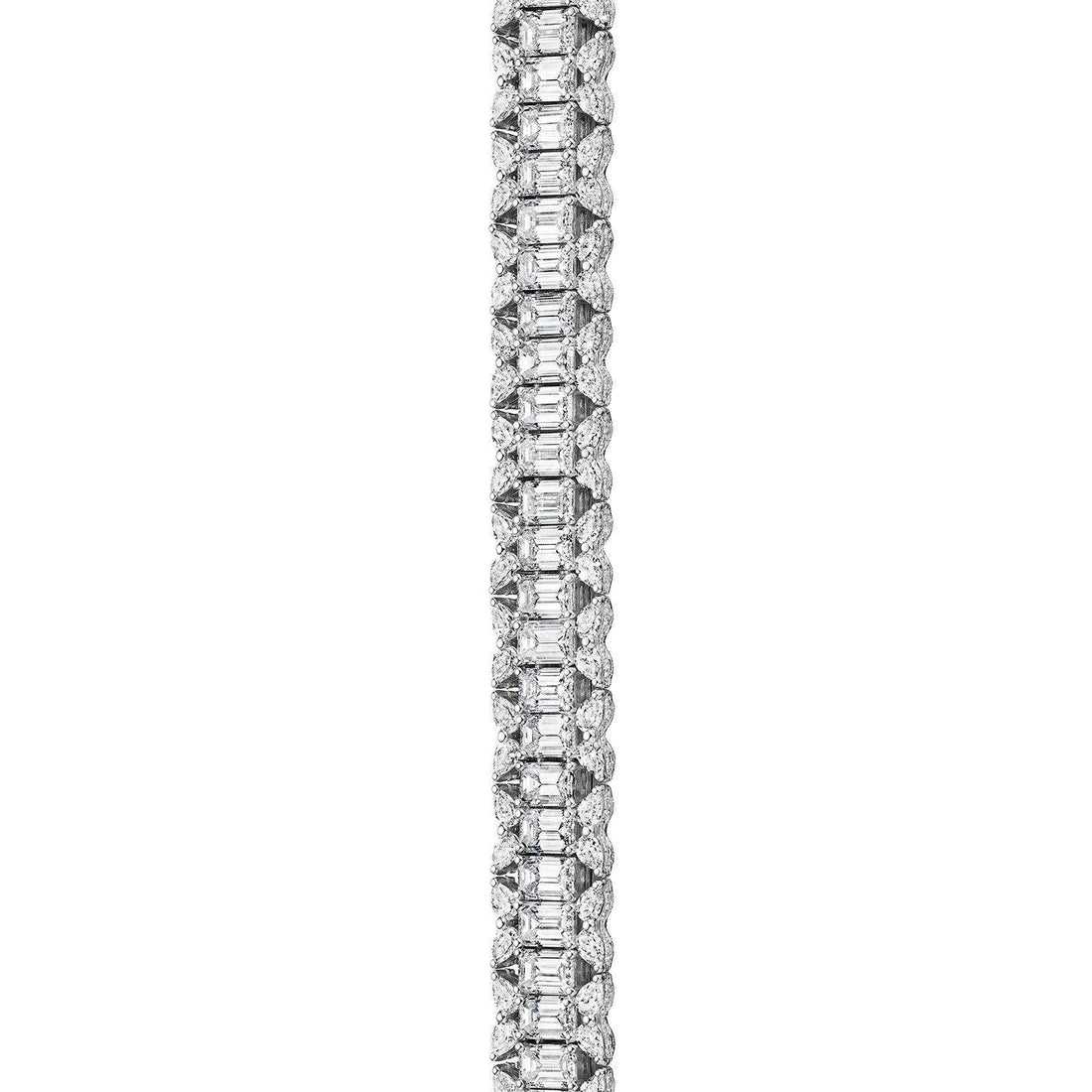 Linear Tennis Bracelet in Platinum