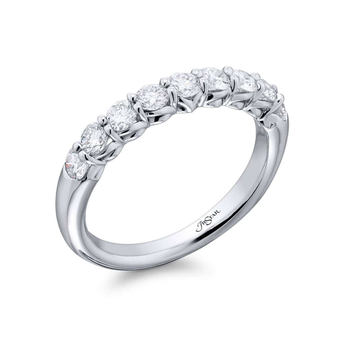Platinum Round Diamond Band