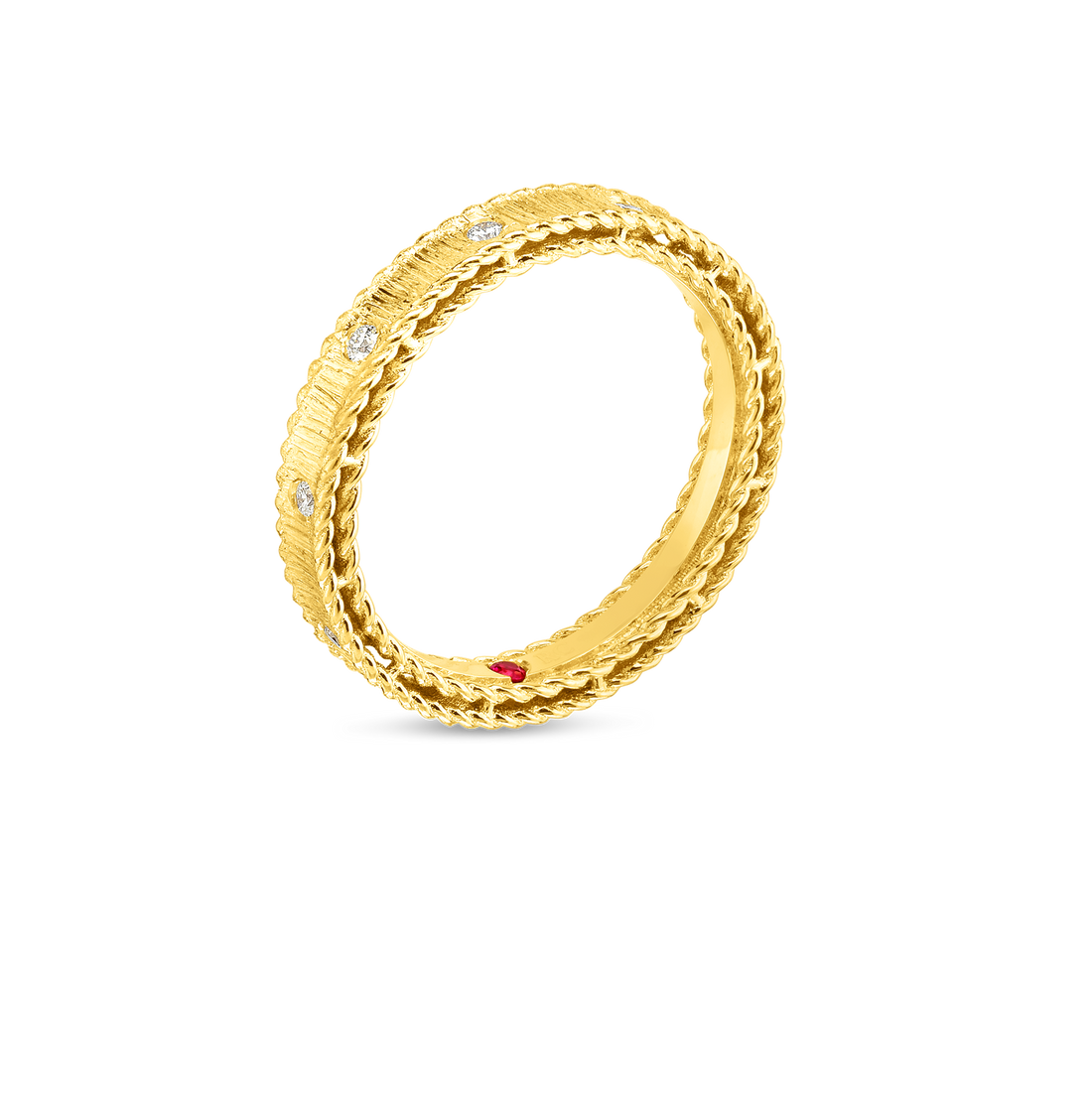 Princess Diamond Satin Band Ring