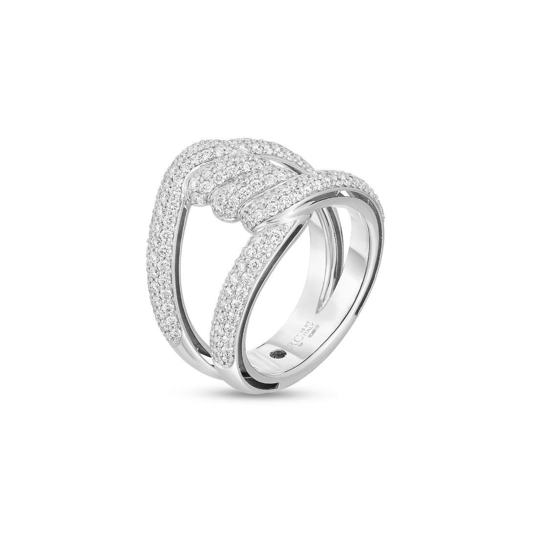 Cialoma Diamond Single Knot Pavé Ring