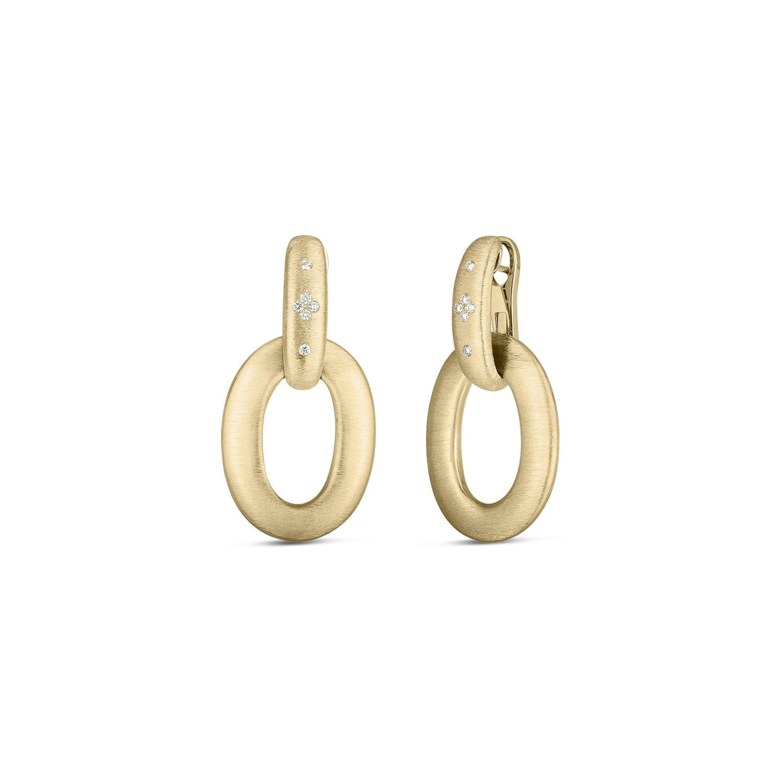 Duchessa Diamond Accent Satin Large Door-knocker Earrings
