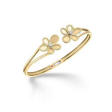 Jasmine Diamond Flower Bangle