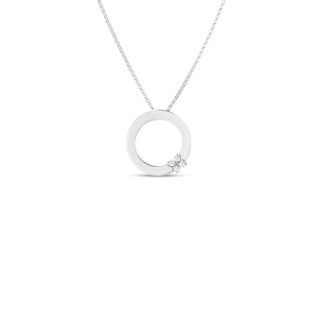 Love in Verona Circle of Life Diamond Flower Necklace